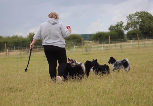 Tina with her dogs